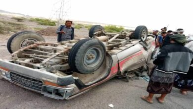 حادث مرور مؤسف يودي بحياة مشائخ ووجاهات بردفان