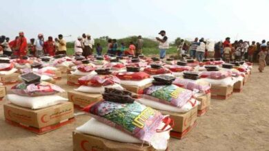 هلال الإمارات يغيث 1200أسرة نازحة بمخيم العليلي بالخوخة